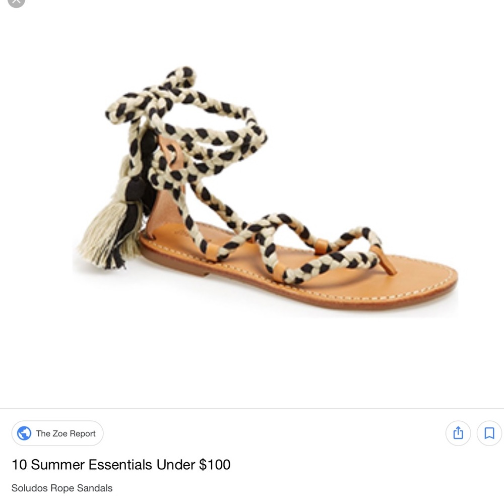 Soludos rope tie sandals